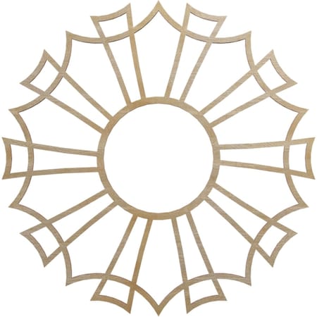 Ekena Millwork Augustus Wood Fretwork Pierced Ceiling Medallion, Hickory, 18"OD x 6 3/8"ID x 1/4"T CMWP18X18X0250AUHI